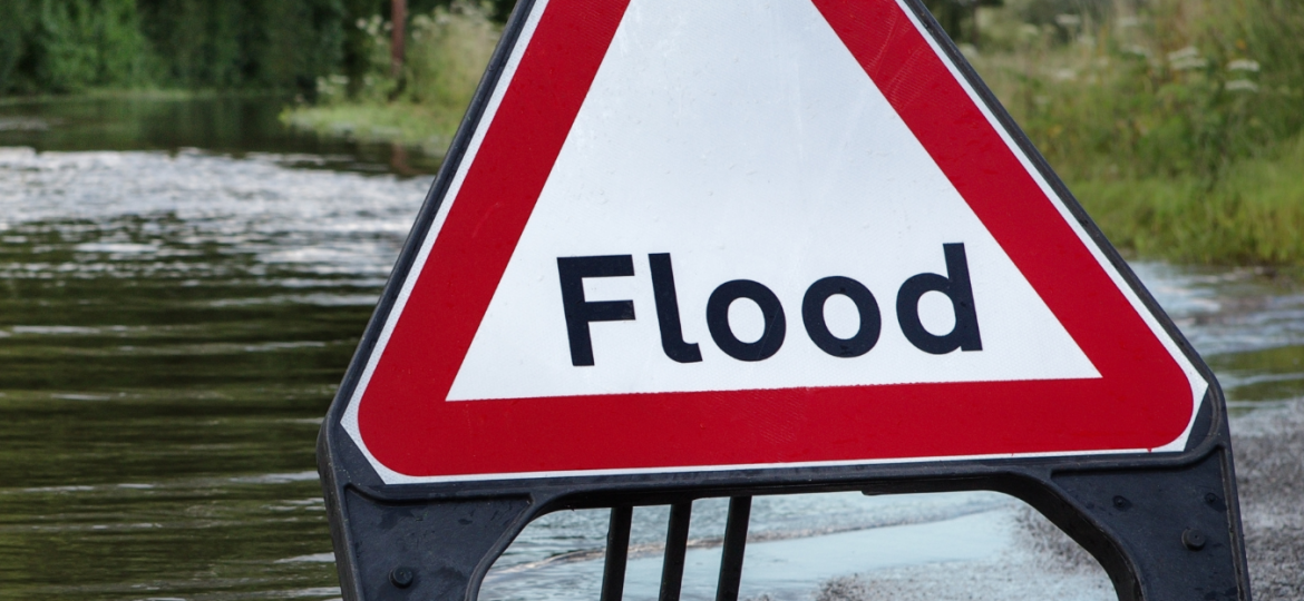 Flood sign weather warning
