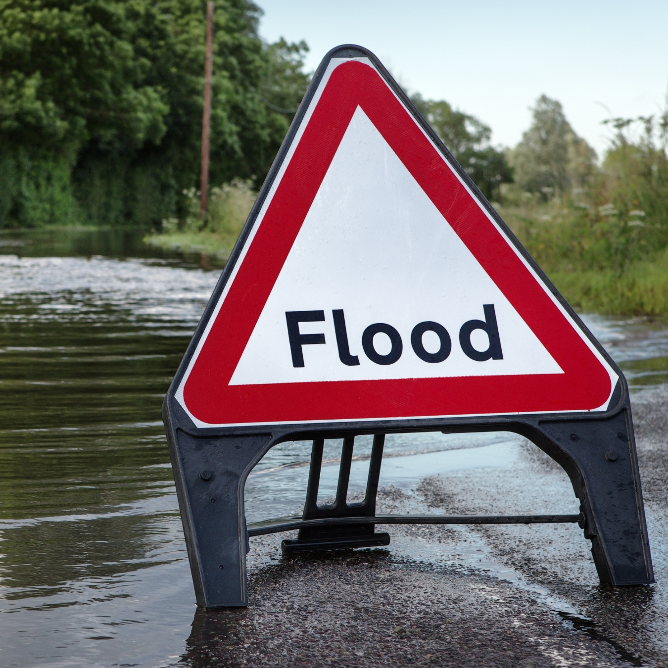 Flood sign weather warning