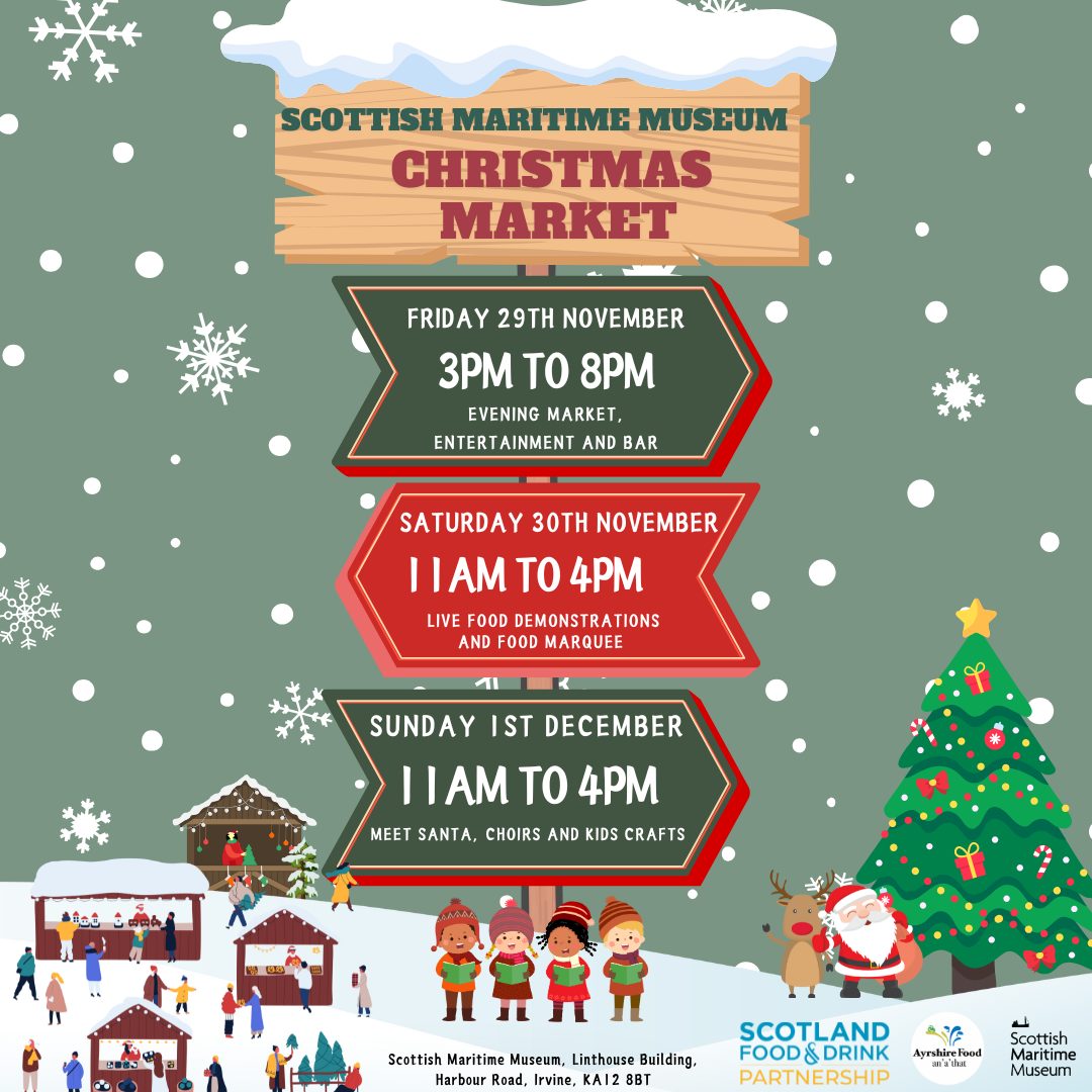 Scottish Maritime Museum Market Scottish Maritime Christmas market poster