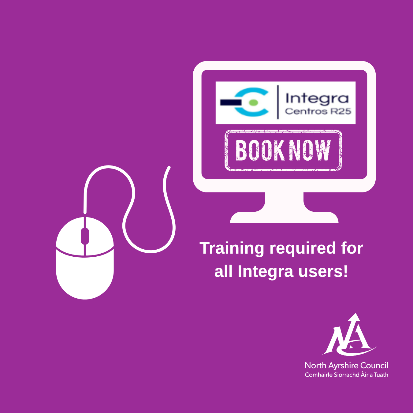Training required for all Integra users! Book now graphic.