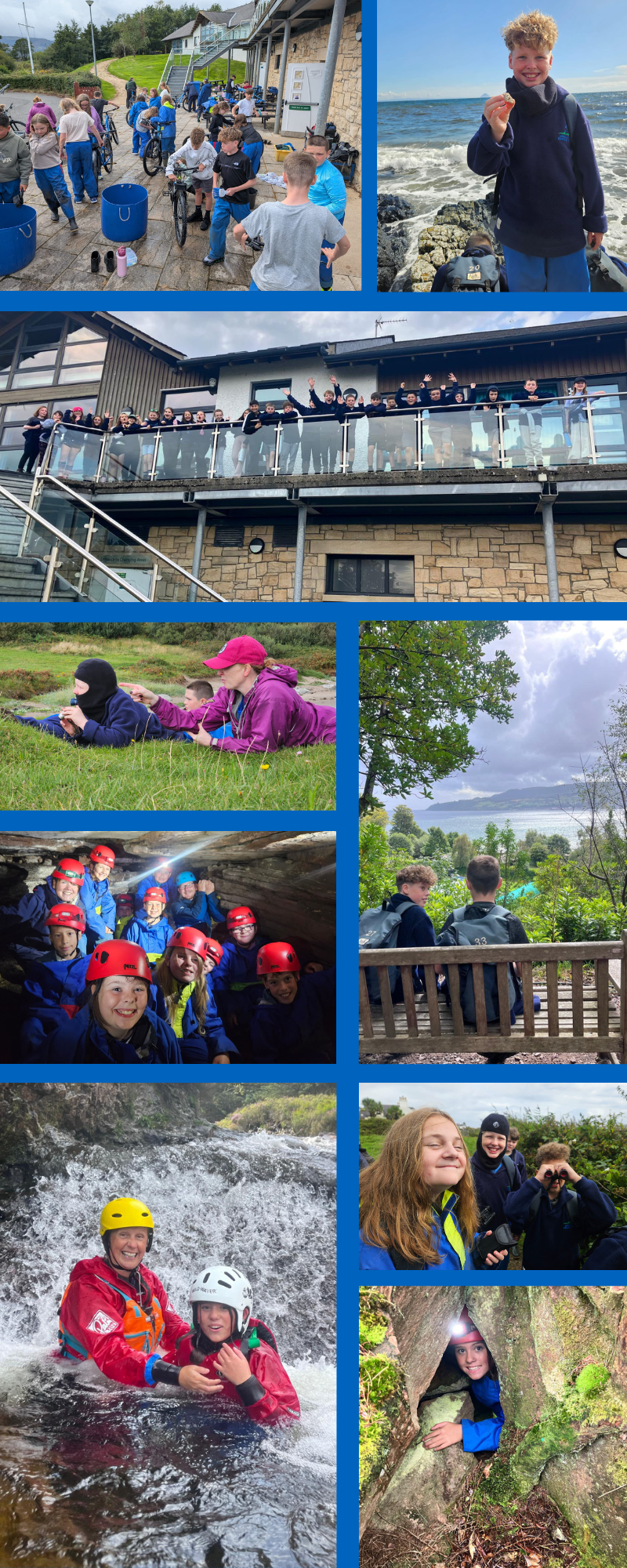 Photo collage from Arran Outdoor Education Centre