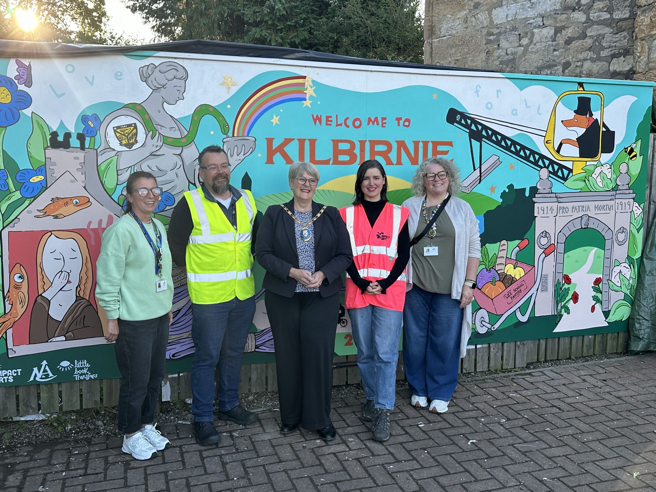 Garnock Valley Locality team at new Community Mural