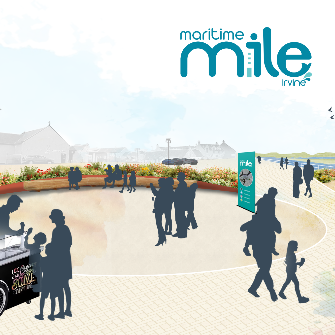 Maritime Mile Maritime Mile thumbnail graphic with silhouettes of people