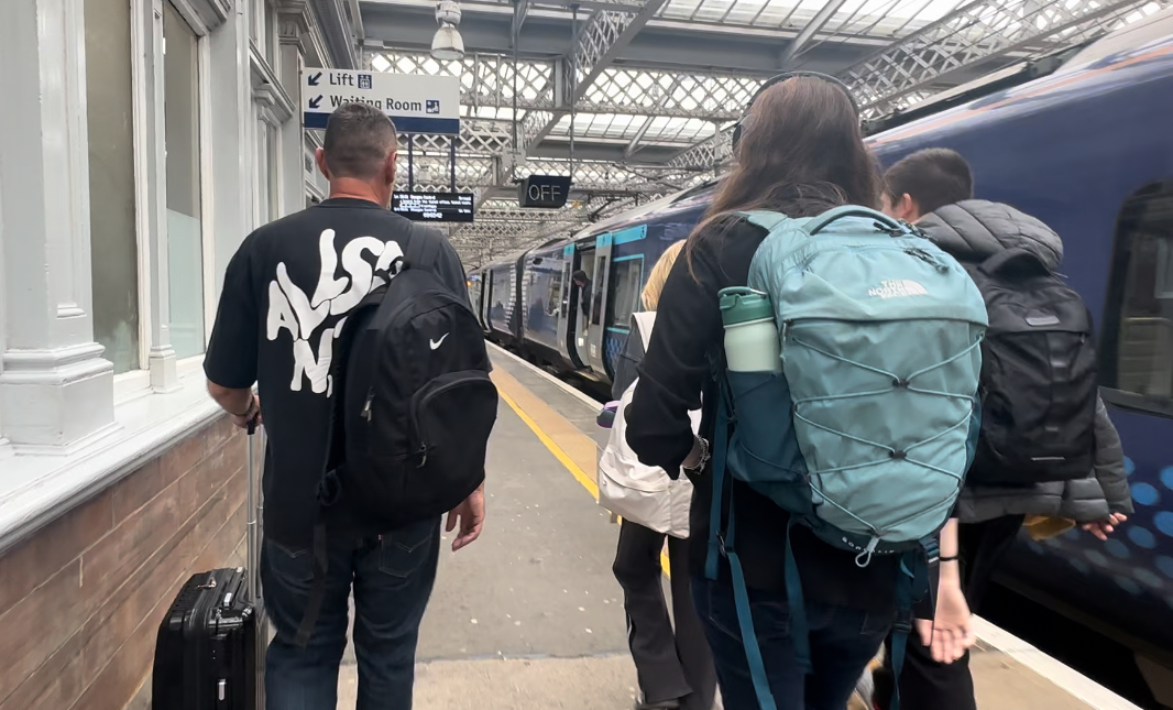 Members of Scottish Youth Parliament at Paisley Gilmour Street Train Station