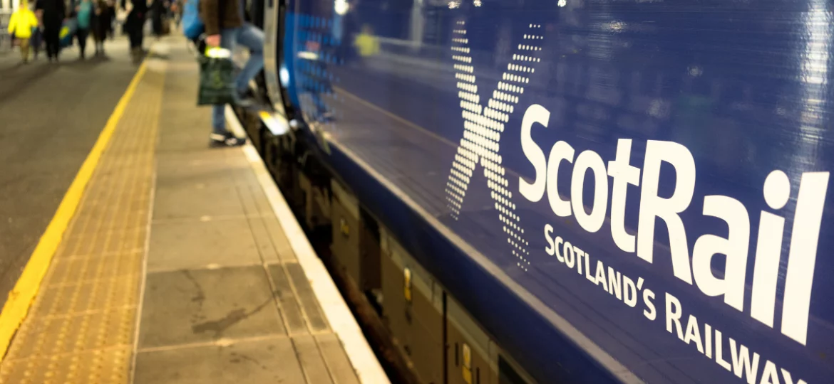 ScotRail train at platform