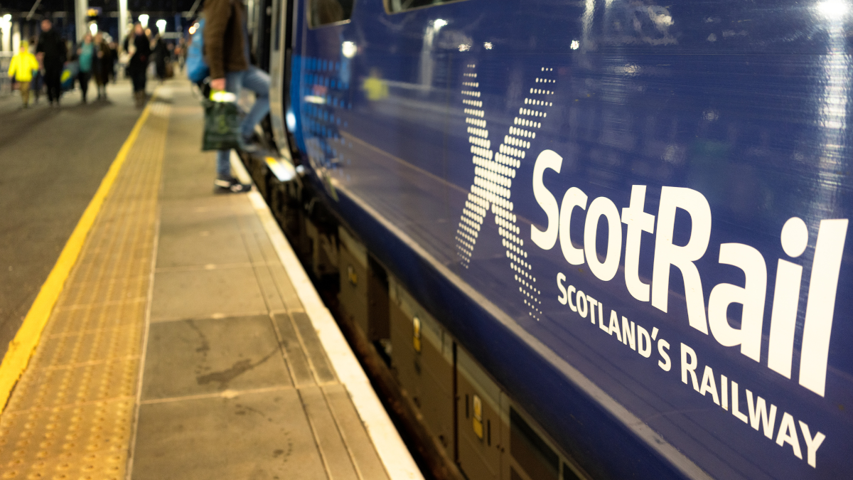 ScotRail train at platform