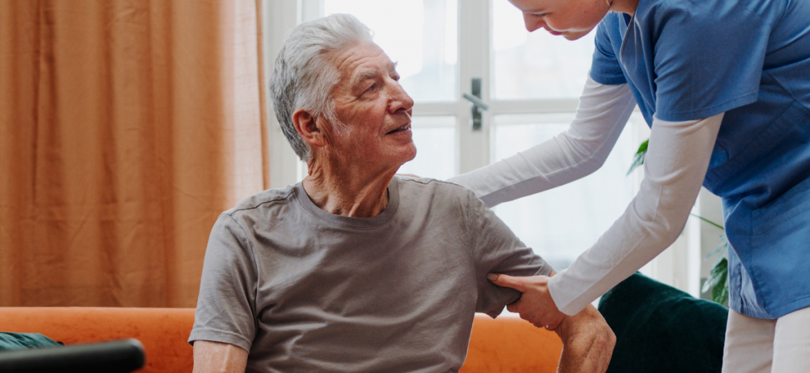 Wheelchair user patient and carer standing up from seat (1)