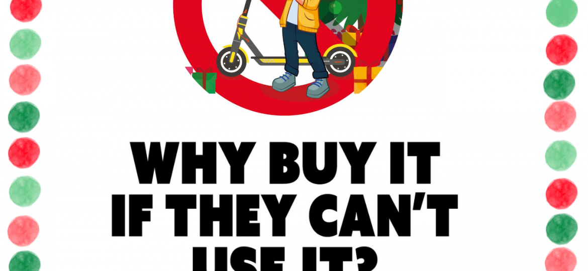 E scooter illegal in public places in Scotland graphic
