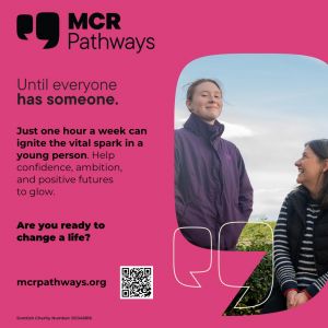 MCR Pathways until someone has everyone graphic with young person and mentor - full details in article