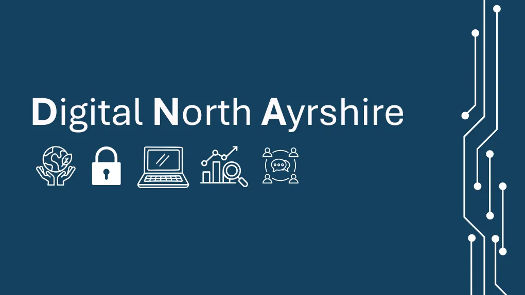 Digital North Ayrshire logo with IT icons