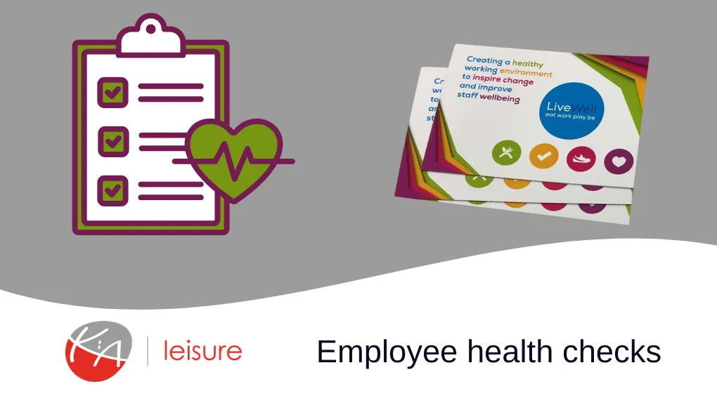 Employee health checks with KA Leisure advert