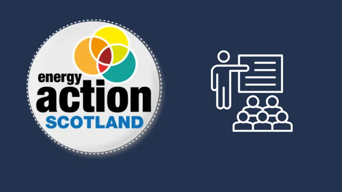 Energy Action Scotland logo with training icon