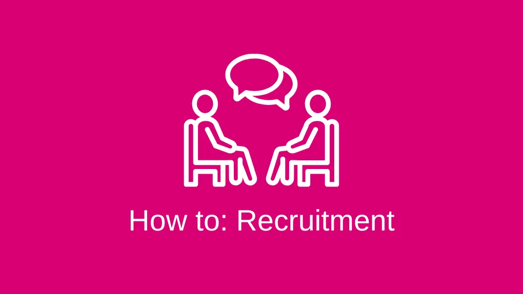 How to recruitment sessions icon with two people chatting icon