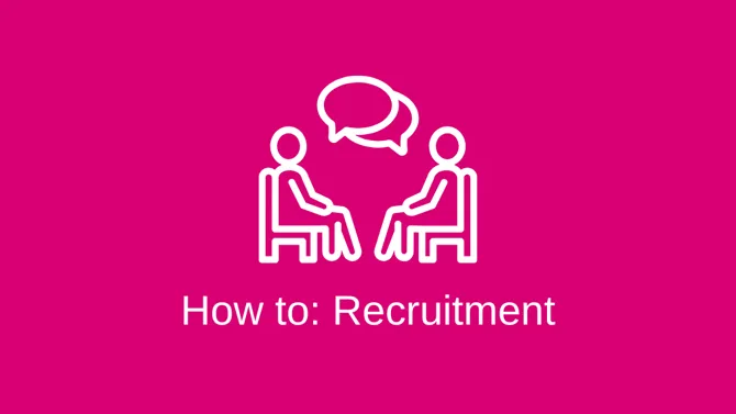 How to recruitment sessions icon with two people chatting icon